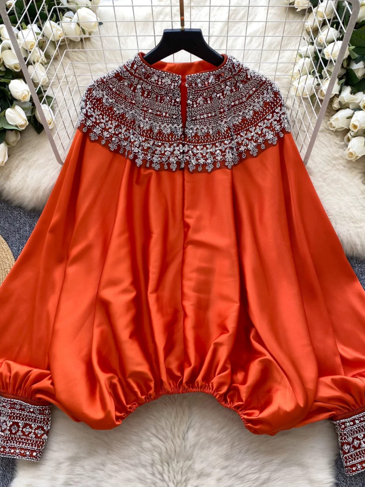 Sweet but sassy embellished blouse BE357 images